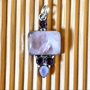 Morganite & Rose Quartz Pendant